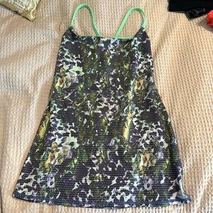 lululemon athletica Floral Print Strappy Tank Top in Mint and Purple